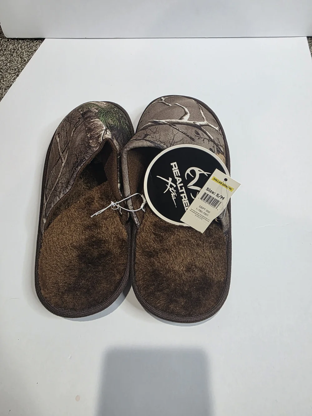 Realtree Brown Camo Slip-On House Slippers